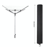 Waterproof Dustproof Cover for Outdoor Drying Rack - 210d Oxford Cloth - Silver - Side View