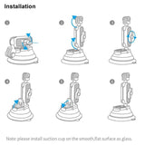 Universal Suction Cup Phone Holder for Action Cameras