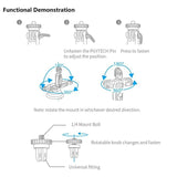 Universal Suction Cup Phone Holder for Action Cameras - Low Angle
