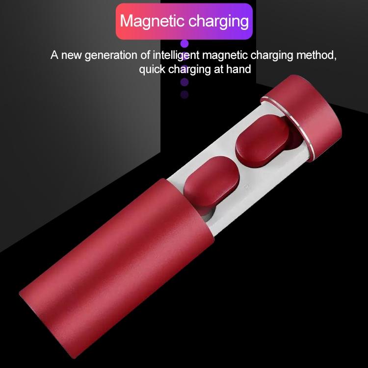 Wireless Touch Bluetooth Headset with Smart Magnetic Charging - Automatic Pairing - Silver