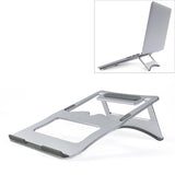 Portable Aluminum Laptop Stand - Simple & Stylish - Silver - Front View