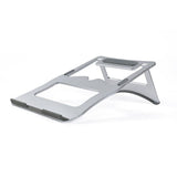 Portable Aluminum Laptop Stand - Simple & Stylish - Silver - Side View
