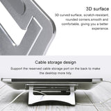 Portable Aluminum Laptop Stand - Simple & Stylish - Silver - Top-Down View