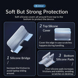 Space-saving Vertical Laptop Stand - Compact Design - Silver - Extra Image