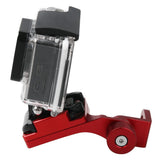 Universal Rearview Mirror Mount for Action Cameras - Silver - 45-Degree Angle
