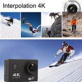 170 Degree Wide Angle Wifi Action Camera with Waterproof Case - Supports 64gb Micro Sd - Silver