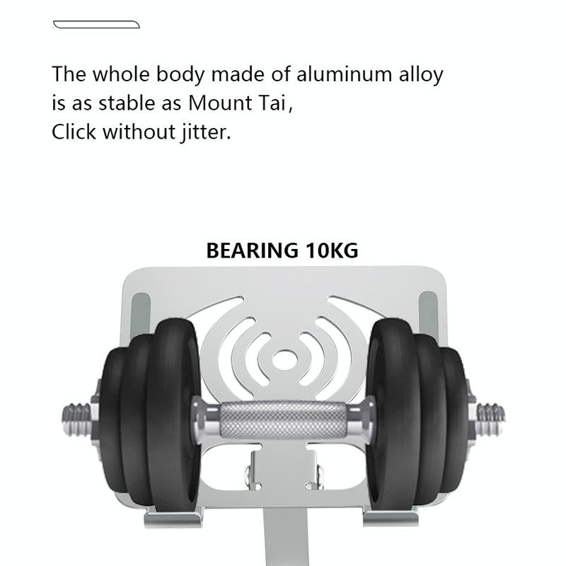 Foldable Rotating Laptop / Tablet Stand - Aluminum Alloy - Silver