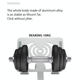 Foldable Rotating Laptop / Tablet Stand - Aluminum Alloy - Silver - Top-Down View