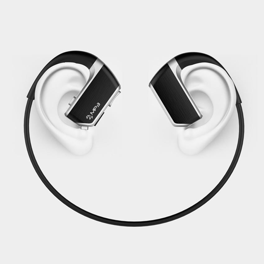 Wireless Sports Bluetooth Earphones - Binaural Hanging Type 5.0 - Silver