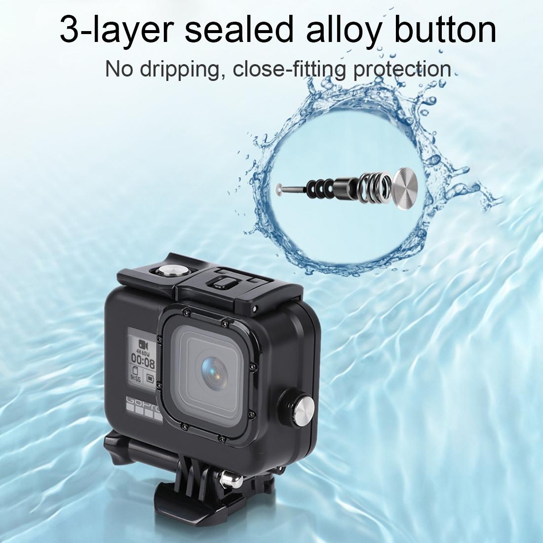 Waterproof Housing for Gopro Hero8 with Mount Filters Strap and Anti-fog Inserts