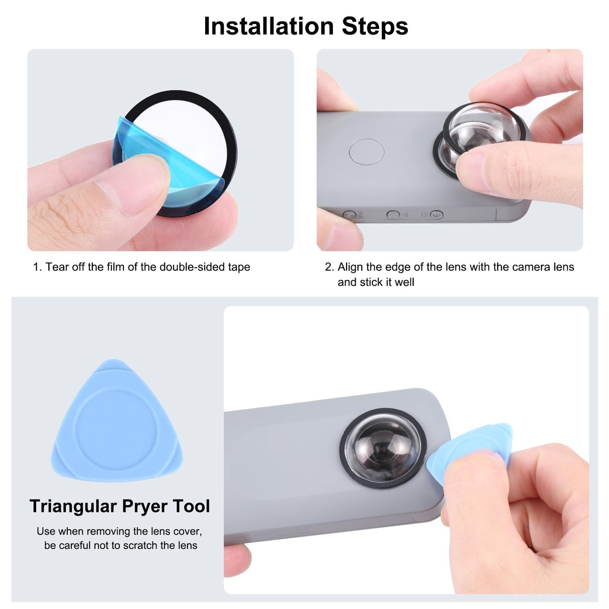 Ricoh Theta Sc2 / s / v Lens Guard Protective Cover Kit