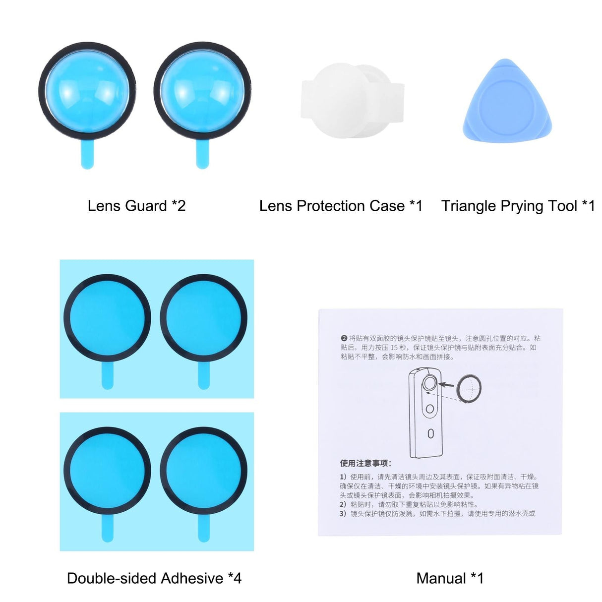 Ricoh Theta Sc2 / s / v Lens Guard Protective Cover Kit