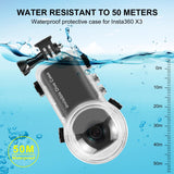 Waterproof Dive Case for Insta360 X3 - 50m Depth - Rear View