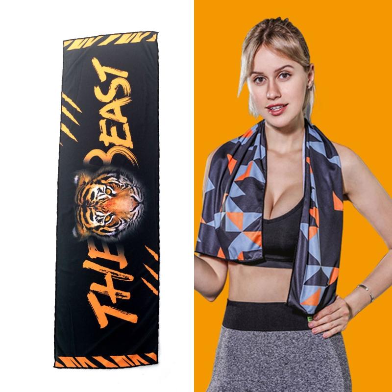 Quick Drying Gym Towel For Sports - Black Tiger