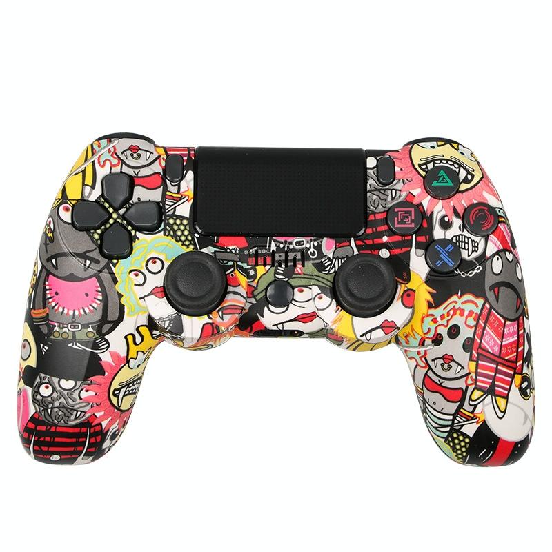 Wireless Bluetooth Game Controller for Ps4 with Dual Vibration and Light Strip - Fantastic Purple
