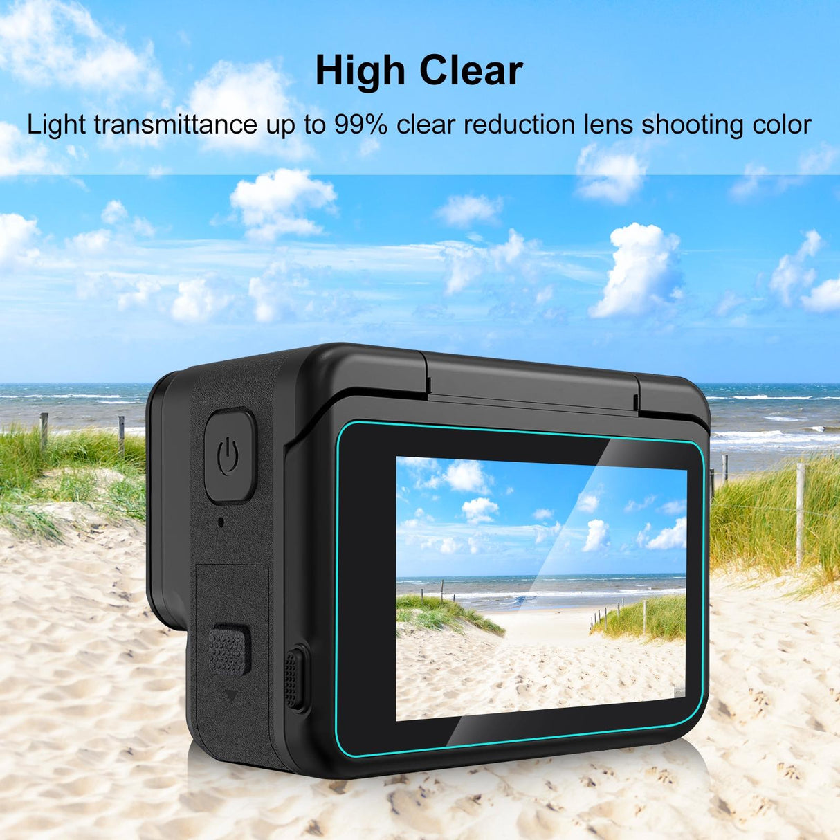 Tempered Glass Film for Rear and Front Screen - 3 in 1
