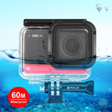 Waterproof 60m Diving Case for Insta360 one r 4k Camera - Front View