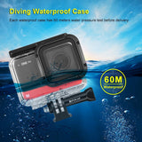 Waterproof 60m Diving Case for Insta360 one r 4k Camera - Rear View