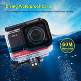 60m Waterproof Diving Case for Insta360 one r 4k Camera - 45-Degree Angle
