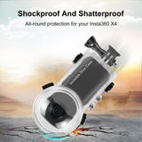 Waterproof Sealed for Insta360 X4 - 50m Depth - Low Angle
