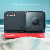 Tempered Glass Film for Insta360 one r 4k Lcd Display and Lens - Rear View
