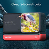 Tempered Glass Film for Insta360 one r 4k Lcd Display and Lens - Close-Up Angle