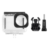 Waterproof Housing Case for Gopro Hero12 with Mount and Screw - Close-Up Angle