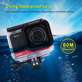 60m Waterproof Diving Case for Insta360 one r 1.0 Inch Edition - Rear View