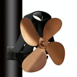 4-blade Heat Powered Fireplace Stove Fan - Aluminum - Bronze - Extra Image
