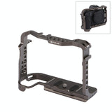 Video Camera Cage Stabilizer - Handleless Bronze for Canon Eos R5 / R6 - Front View
