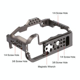 Video Camera Cage Stabilizer - Handleless Bronze for Canon Eos R5 / R6 - Top-Down View