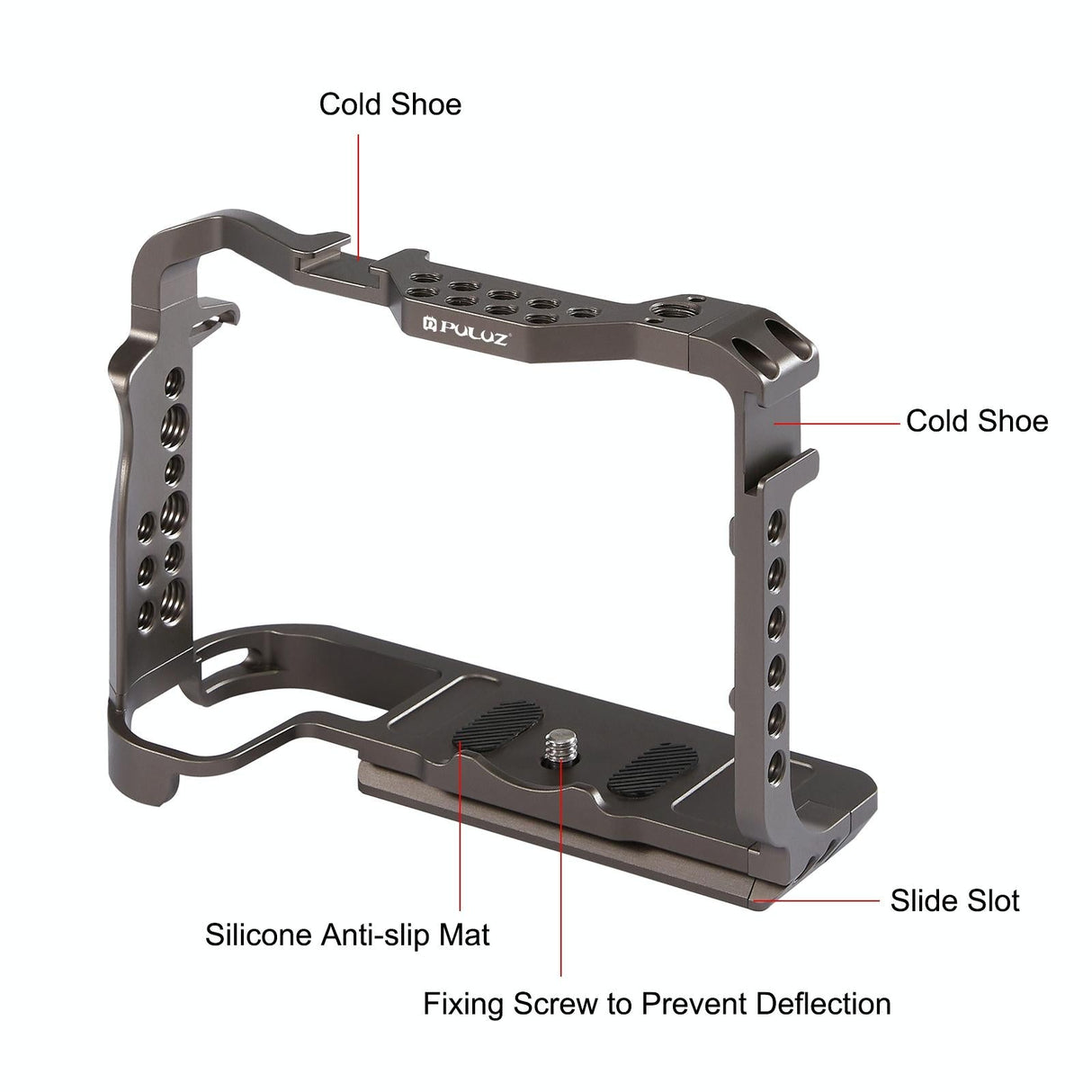Video Camera Cage Stabilizer - Handleless Bronze for Canon Eos R5 / R6
