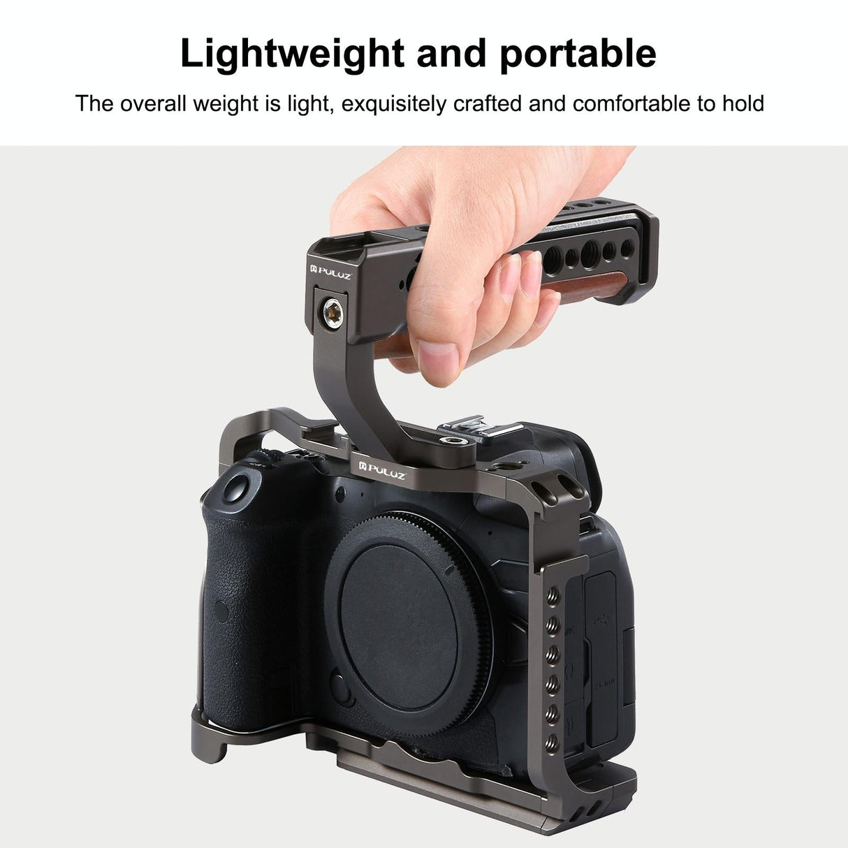 Video Camera Cage Stabilizer - Handleless Bronze for Canon Eos R5 / R6