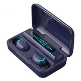 Macaron Series Bluetooth Earphones with Breathing Light & Noise Reduction - Baby Blue - Extra Image