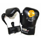 Children'S Cartoon Boxing Gloves - Pu Leather - Cartoon White + Baby Blue - Top-Down View