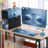 22 Desktop Computer Lcd Monitor Dust-proof Cover - Cloth Material - Little Yellow Duck