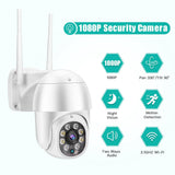 Waterproof Ptz Wifi Camera With Night Vision & Two-Way Voice Intercom & Motion Detection - Rear View