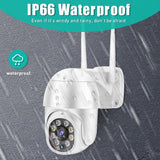 Waterproof Ptz Wifi Camera With Night Vision & Two-Way Voice Intercom & Motion Detection - Low Angle