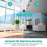 Waterproof Ptz Wifi Camera With Night Vision & Two-Way Voice Intercom & Motion Detection - Extra Image