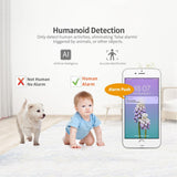 Ai Ip Camera With 3.0Mp 1296P Hd Two-Way Talk Auto Tracking Humanoid Detection Night Vision Tf Card Support - Extra Image
