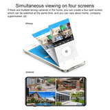 Waterproof 360 Degree Ptz Wifi Camera With 1080P Resolution 3.0Mp Lens Two-Way Voice Motion Detection And 128Gb Tf Card - Top-Down View