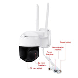 Waterproof 360 Degree Ptz Wifi Camera With 1080P Resolution 3.0Mp Lens Two-Way Voice Motion Detection And 128Gb Tf Card - Low Angle