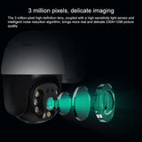 Waterproof 360 Degree Ptz Wifi Camera With 1080P Resolution 3.0Mp Lens Two-Way Voice Motion Detection And 128Gb Tf Card - Extra Image