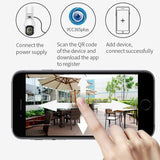 Waterproof Panoramic Ptz Wifi Camera With Dual Lens 1080P Resolution Two-Way Voice Intercom Smart Alarm And Video Playback. Supports Day / Night Full Colour And 128Gb Tf Card. - Top-Down View