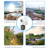 Waterproof Panoramic Ptz Wifi Camera With Dual Lens 1080P Resolution Two-Way Voice Intercom Smart Alarm And Video Playback. Supports Day / Night Full Colour And 128Gb Tf Card. - 45-Degree Angle