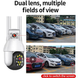 Waterproof Panoramic Ptz Wifi Camera With Dual Lens 1080P Resolution Two-Way Voice Intercom Smart Alarm And Video Playback. Supports Day / Night Full Colour And 128Gb Tf Card. - Extra Image