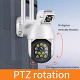 Waterproof Panoramic Ptz Wifi Camera With Dual Lens 1080P Resolution Two-Way Voice Intercom Smart Alarm And Video Playback. Supports Day / Night Full Colour And 128Gb Tf Card. - Extra Image