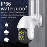 Waterproof Panoramic Ptz Wifi Camera With Dual Lens 1080P Resolution Two-Way Voice Intercom Smart Alarm And Video Playback. Supports Day / Night Full Colour And 128Gb Tf Card. - Extra Image