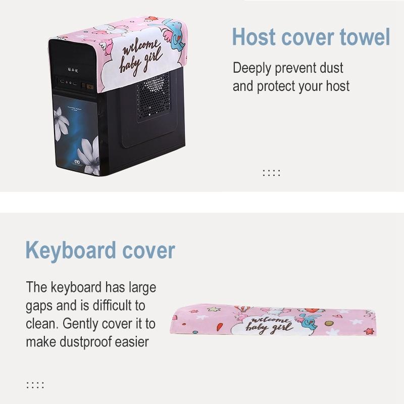 32 Inch Dust-proof Cover for Desktop Computer Lcd Monitor - Small Puffs