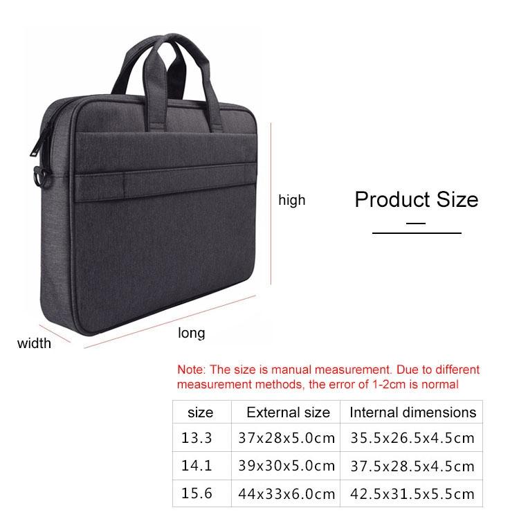 13.3 Inch Waterproof Anti-theft One-shoulder Handbag with Suitcase Belt - Navy Blue